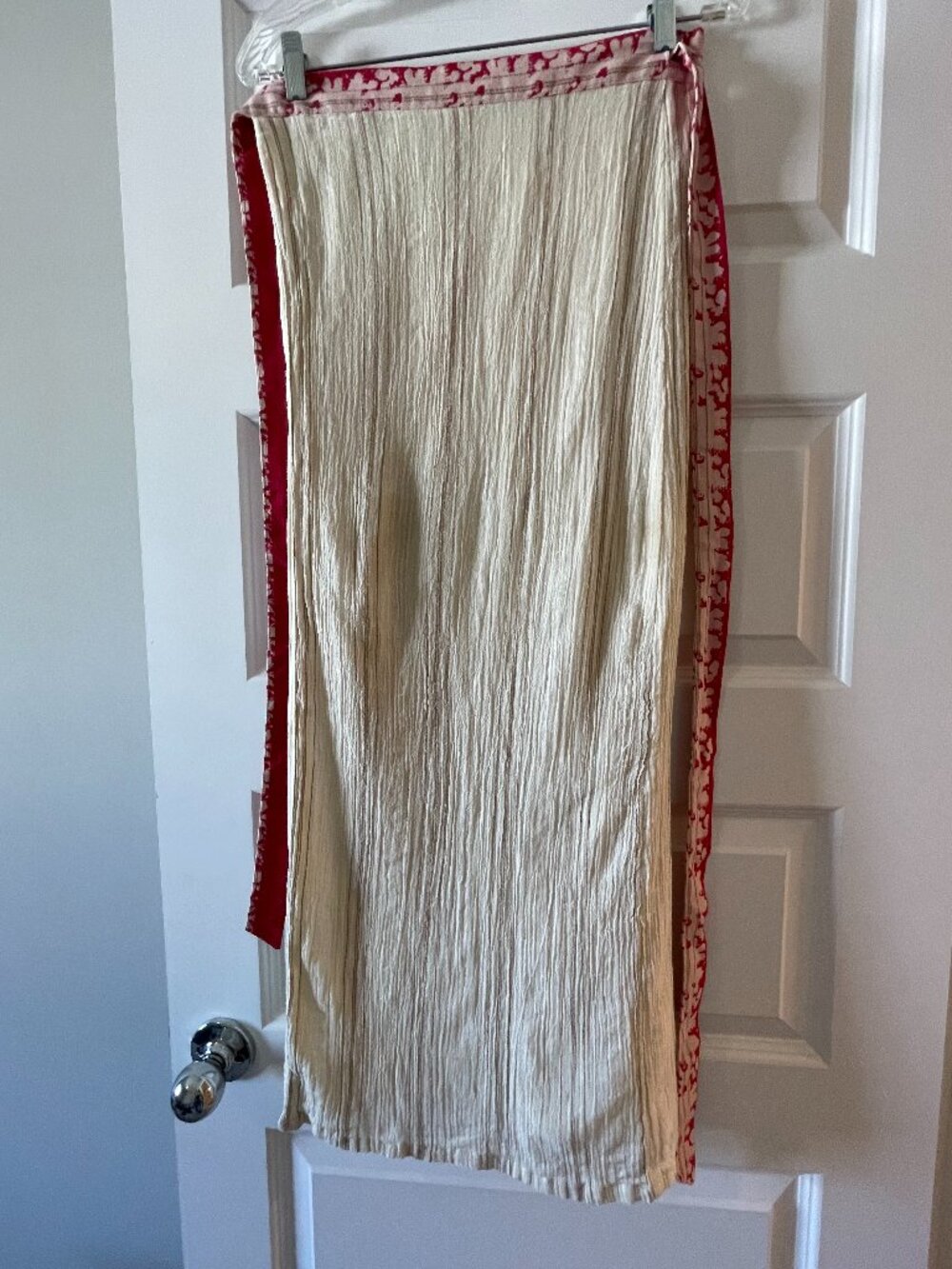 Free People 100% Cotton Gauze Striped Wrap Midi Skirt M